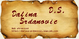 Dafina Srdanović vizit kartica
